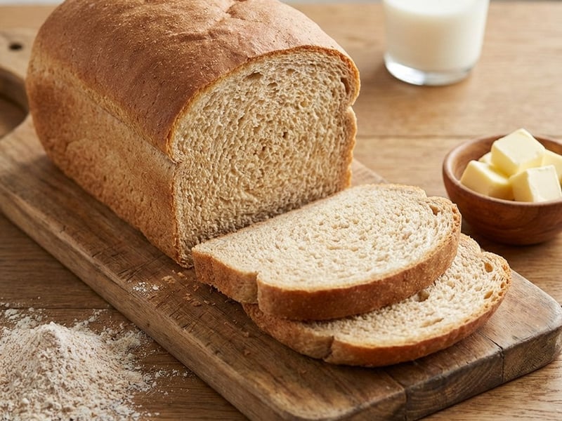 Fluffy Whole Wheat Toast Bread | Tangzhong Method