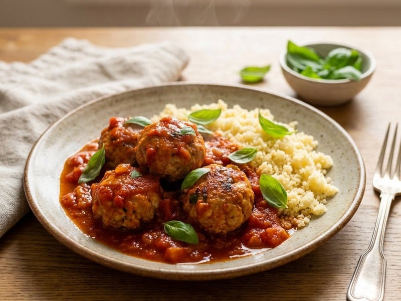Turkey Meatballs with Couscous | Quick Lunch