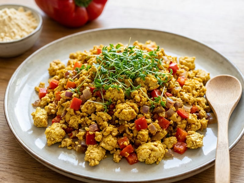Veganer Rührtofu
