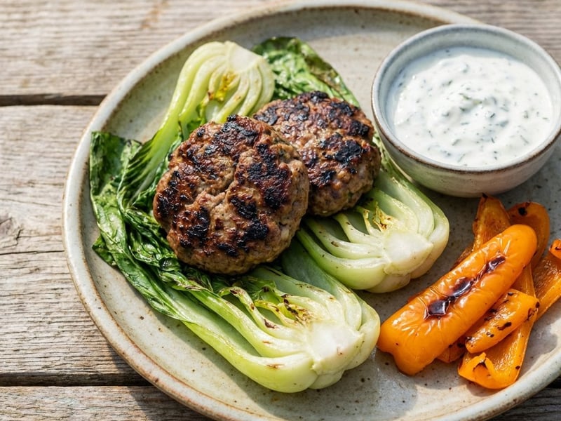 Gegrilltes Hackfleisch mit Joghurtsauce | Würzig & Leicht