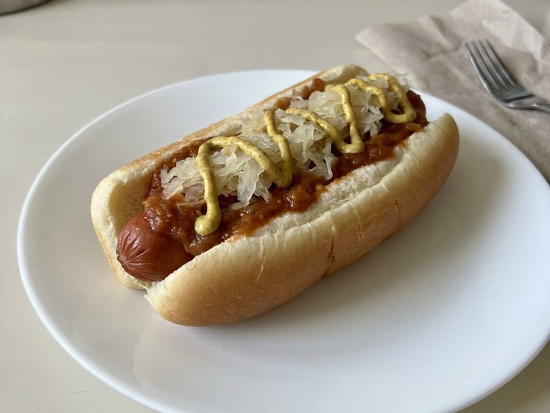 NYC Pushcart Hot Dog with Onion Sauce