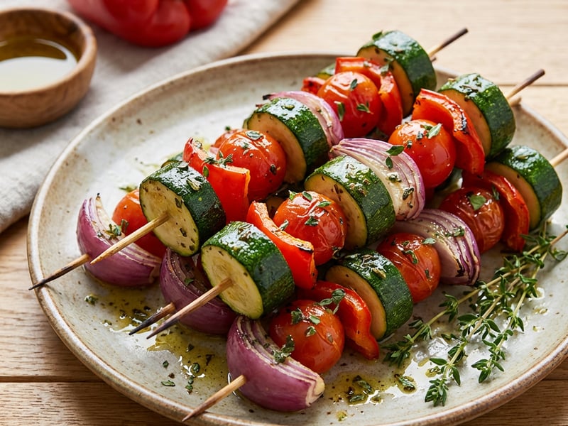 Gegrillte Gemüse-Spieße