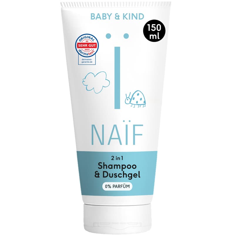 Naïf Care 2 in 1 Shampoo & Duschgel Baby & Kind 0% Parfüm