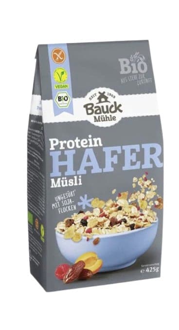 Bauck BIO Hafer Müsli Protein glutenfrei