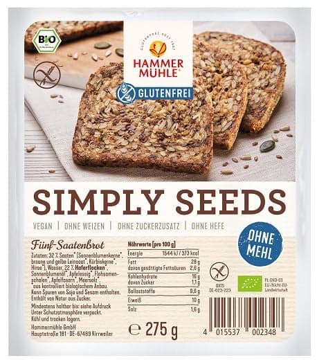 Hammermühle BIO Simply Seeds Fünf-Saatenbrot glutenfrei