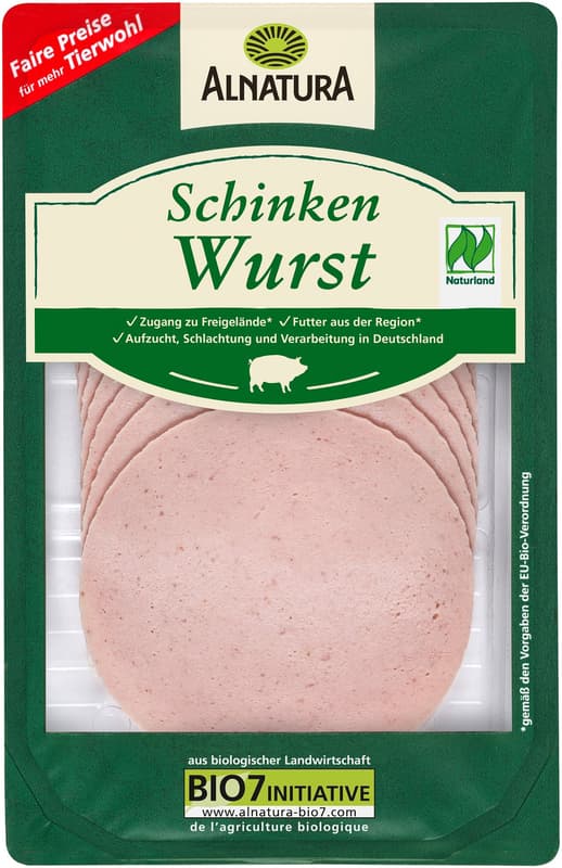Alnatura BIO fine ham sausage