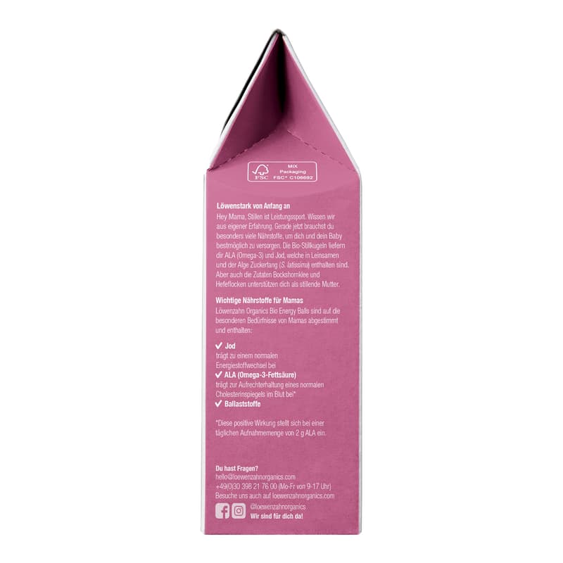 Löwenzahn Organics Organic Energy Balls for breastfeeding Chocolate