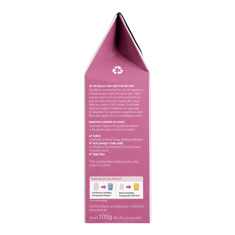 Löwenzahn Organics Organic Energy Balls for breastfeeding Chocolate