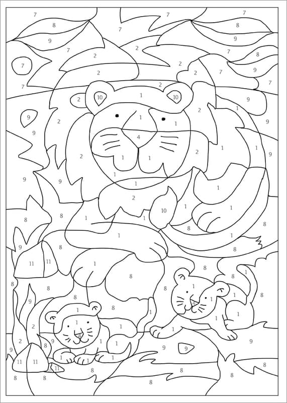 TESSLOFF colouring book paint by numbers animal children 200x5x280mm