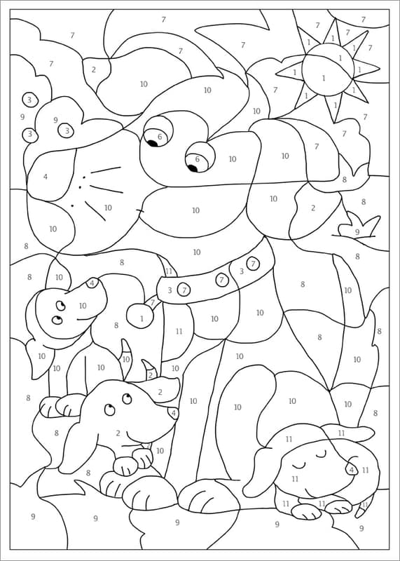 TESSLOFF colouring book paint by numbers animal children 200x5x280mm