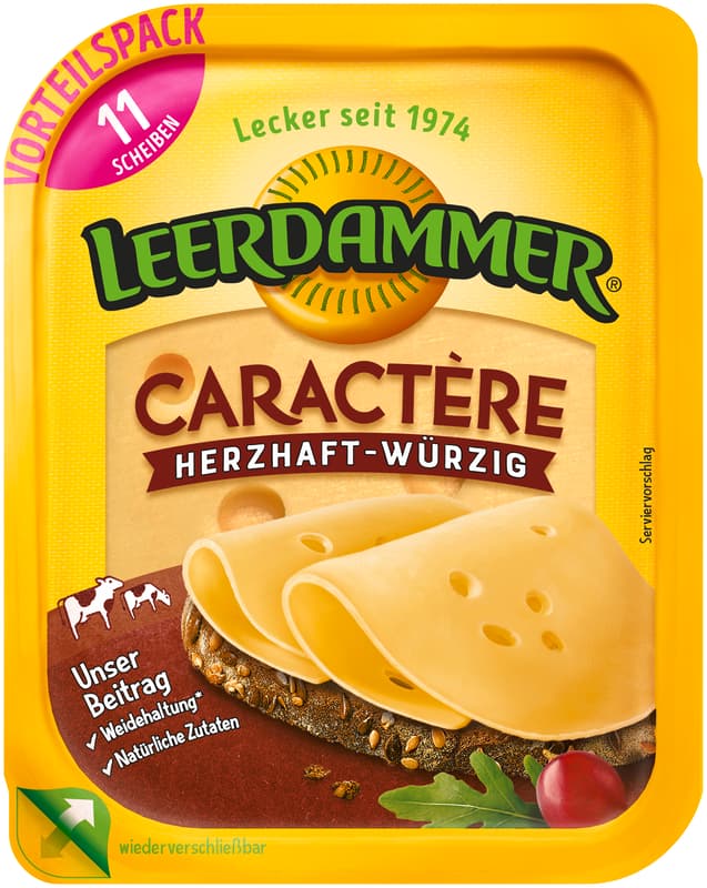 Leerdammer Caractère herzhaft, würzig in Scheiben