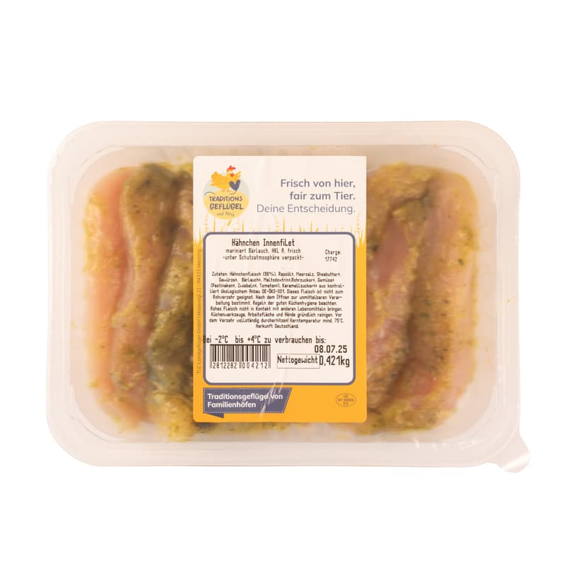 Traditional poultry inner fillet wild garlic