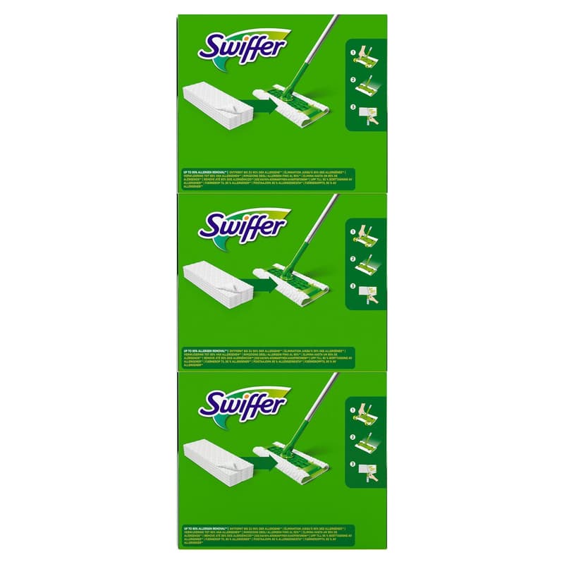 Swiffer Bodenwischer Trockene Bodentücher Nachfüller Clean & Fresh 90-er Pack, Fängt Und Schließt Staub Ein
