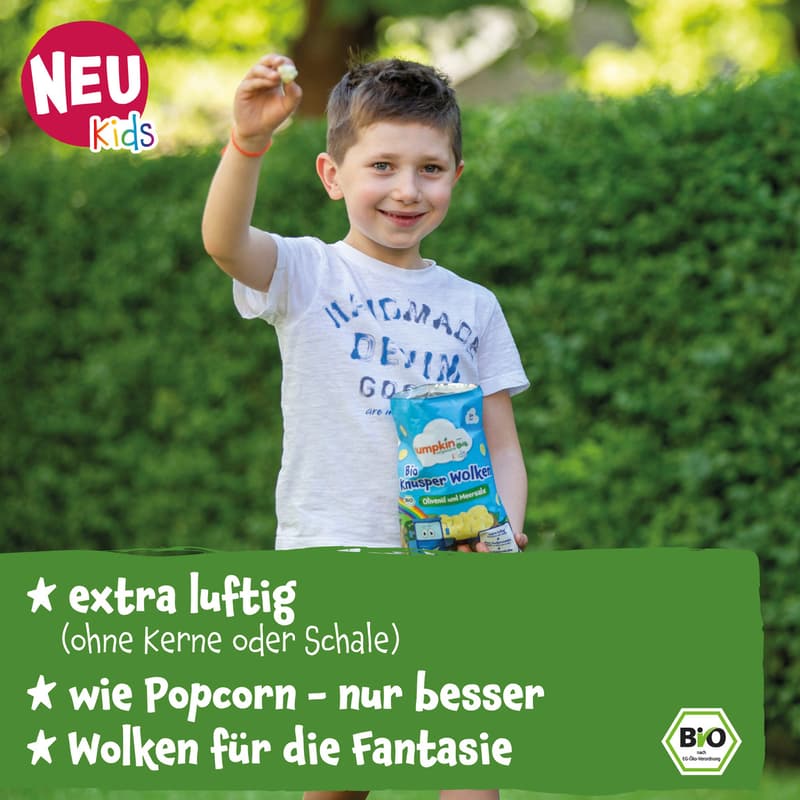 Pumpkin Organics Bio Knusper Wolken Olivenöl und Meersalz