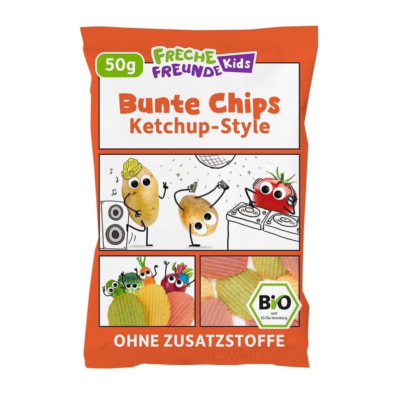 Freche Freunde Kids Bio Bunte Chips Ketchup-Style