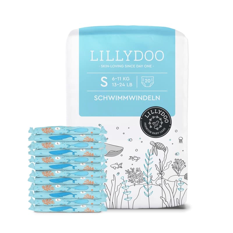 LILLYDOO Schwimmwindeln Gr. S, Single Pack, 6-11 kg