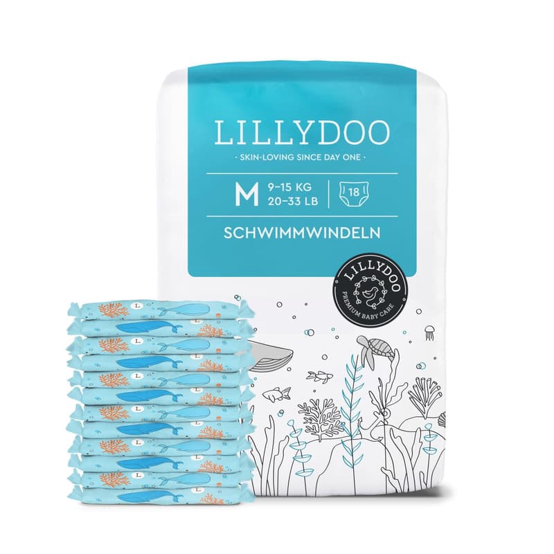 LILLYDOO Schwimmwindeln Gr. M, Single Pack, 9-15 kg