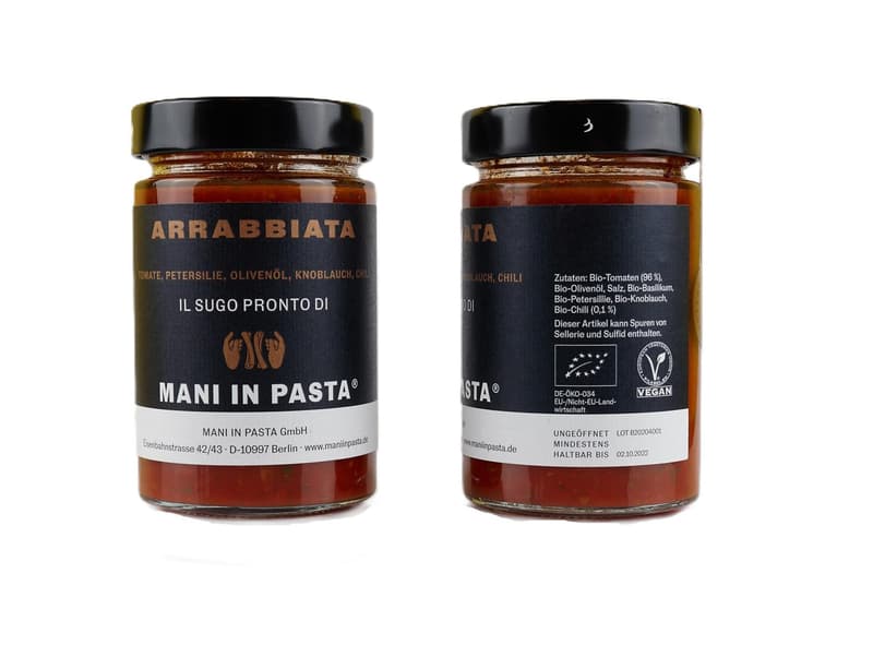 Mani in Pasta BIO Arrabbiata VEGAN