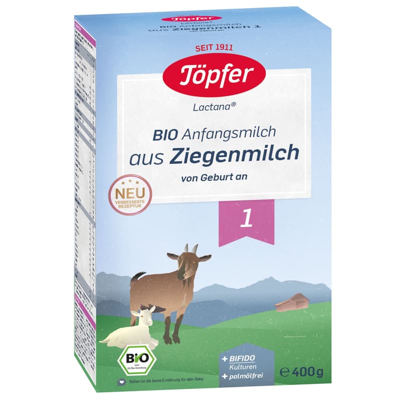 Töpfer Bio Anfangsmilch Ziege 1