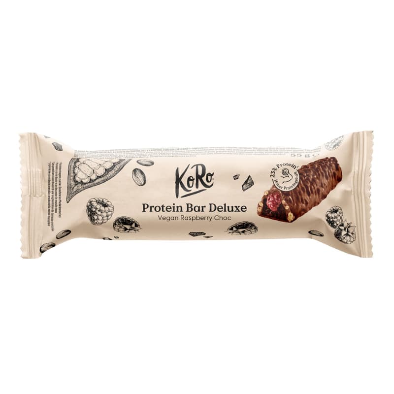 Koro Protein Bar Deluxe Vegan Raspberry Choc