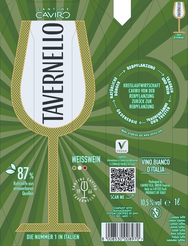 Tavernello Vino d'Italia Bianco halbtrocken