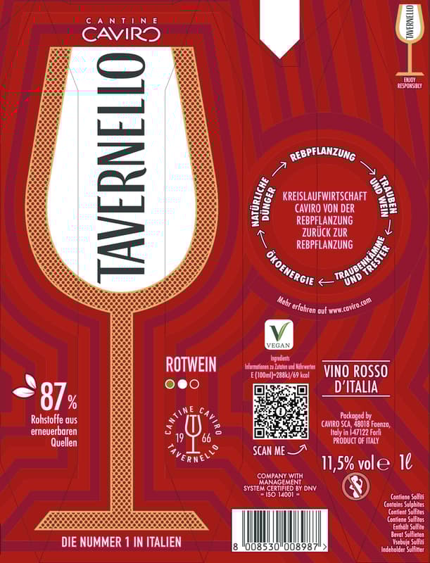 Tavernello Vino d'Italia Rosso halbtrocken