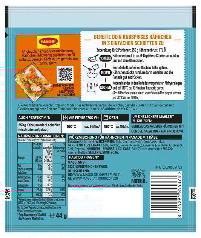 MAGGI FIX Maggi Airfryer Knusper Hähnchen Käse