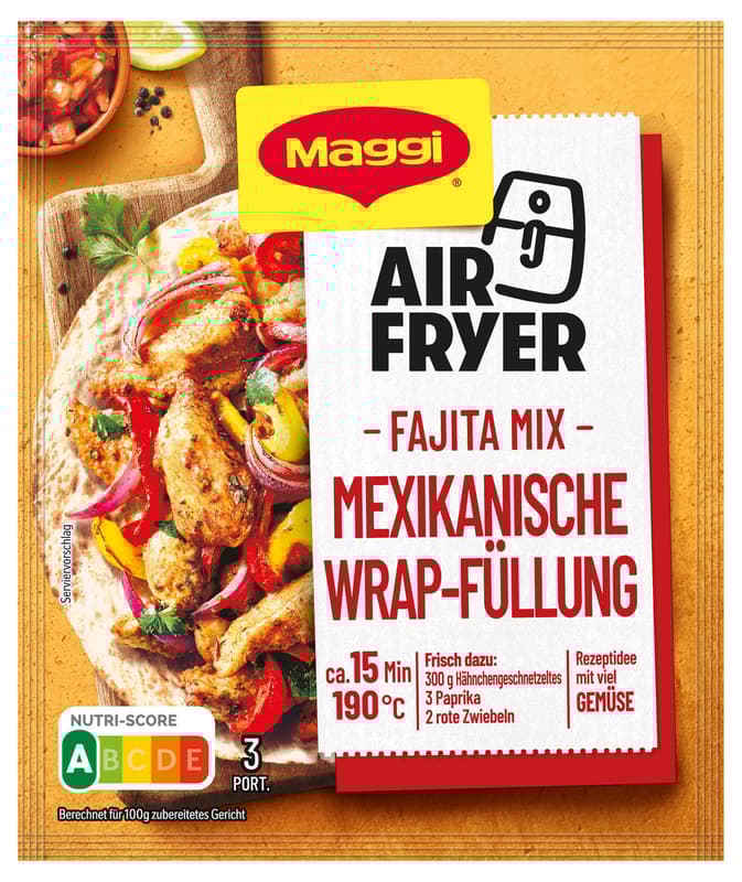 MAGGI FIX Airfryer Mexikanischer Mix Wrapfüllung für Fajita