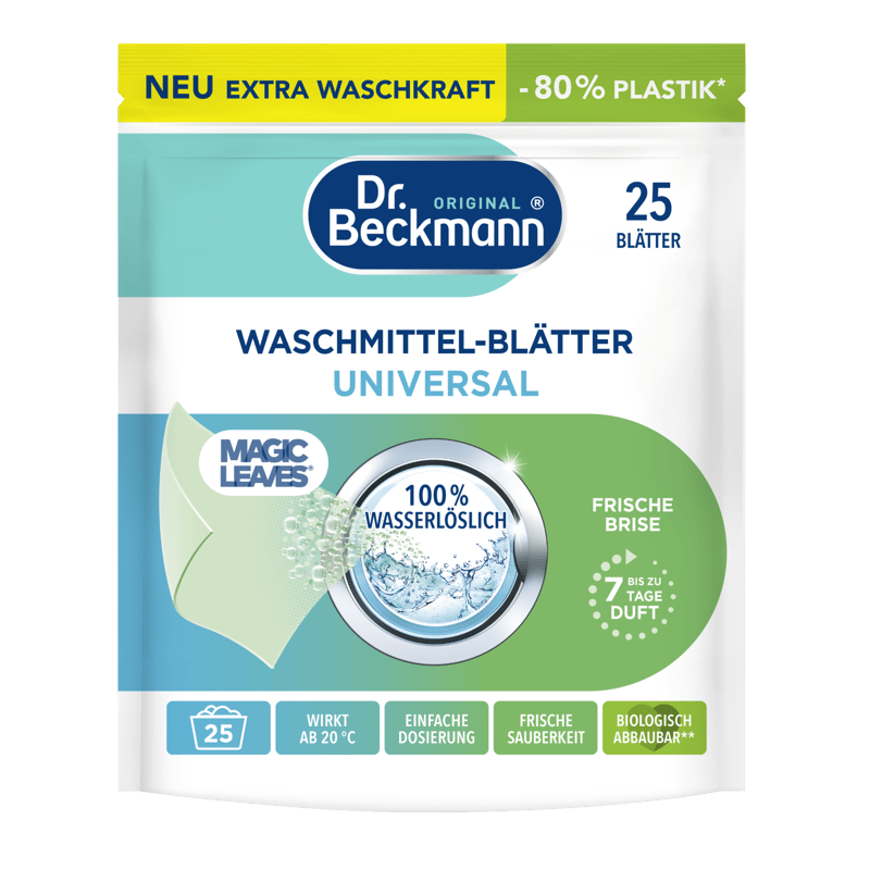 Dr. Beckmann Magic Leaves Waschmittelblätter Universal