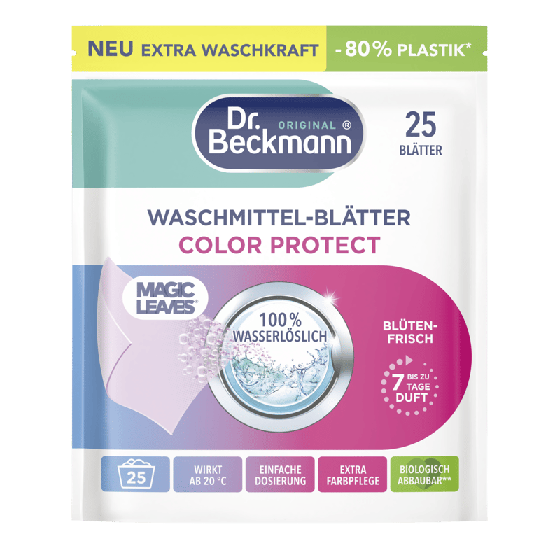 Dr. Beckmann Magic Leaves Waschmittelblätter Color