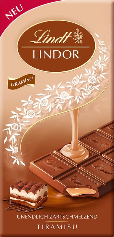 Lindt LINDOR Tafel Tiramisu