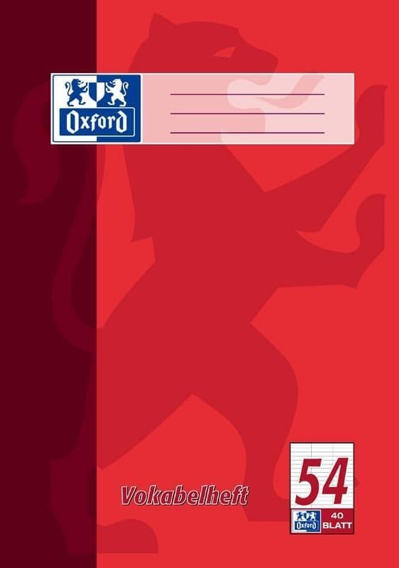 Oxford Vocabulary Notebook, ruled with 3 columns, 40 sheets, DIN A4