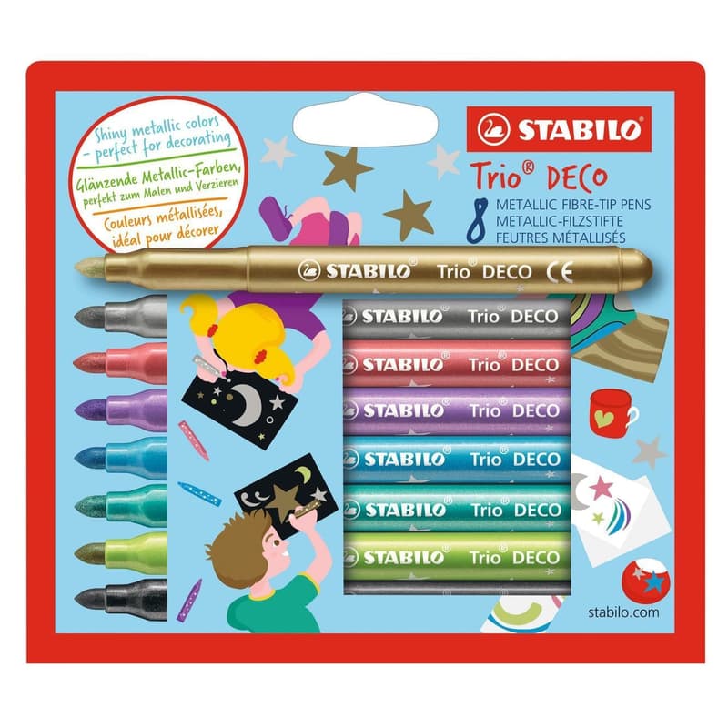 STABILO Felt-tip pens Trio DECO Metallic