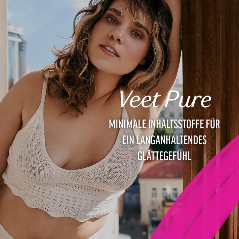 Veet Pure Haarentfernungscreme Bikinizone & Achseln, 100 ml 
