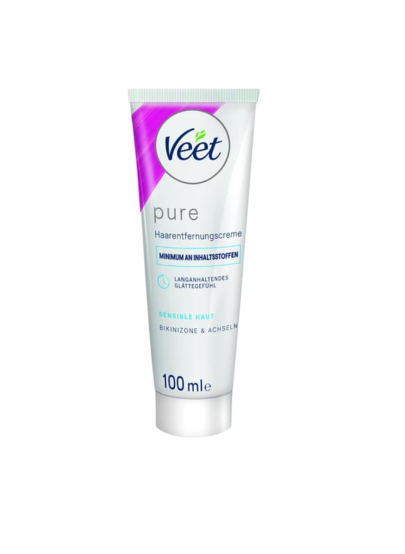 Veet Pure Haarentfernungscreme Bikinizone & Achseln, 100 ml 