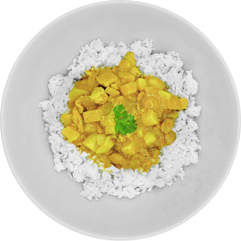 Pappudia Gelbes Curry mit Reis