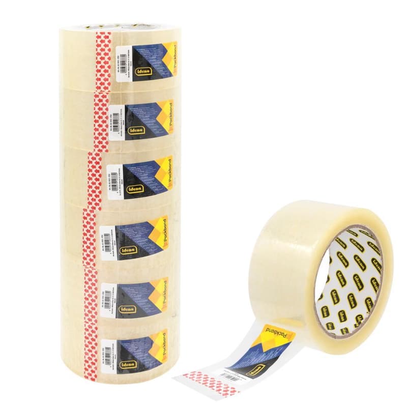 Idena Packband geräuscharm transparent 5cmx66m