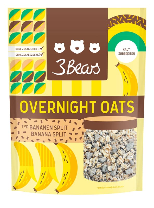 3Bears Overnight Oats Banana Split
