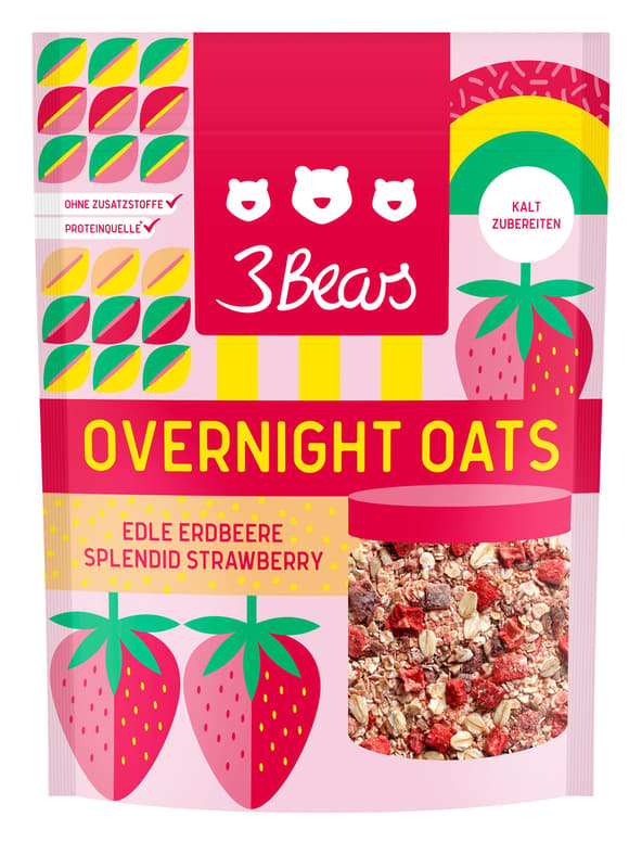 3Bears Overnight Oats Edle Erdbeere