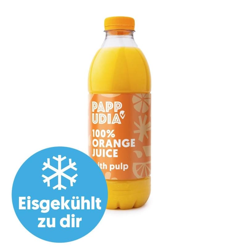 PAPPUDIA Orangendirektsaft 1L  - gekühlt (EINWEG)