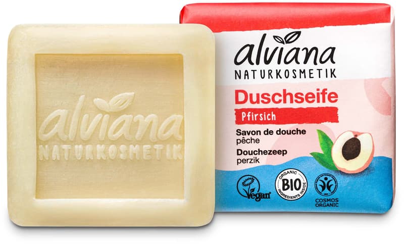 Alviana feste Duschseife Pfirsich
