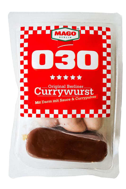 mago Original Berlin Currywurst with skin with currysauce