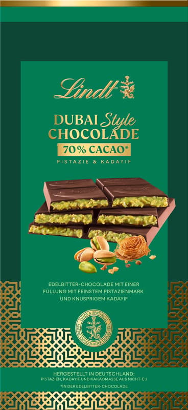 Lindt Dubai Style Tafel Dunkel