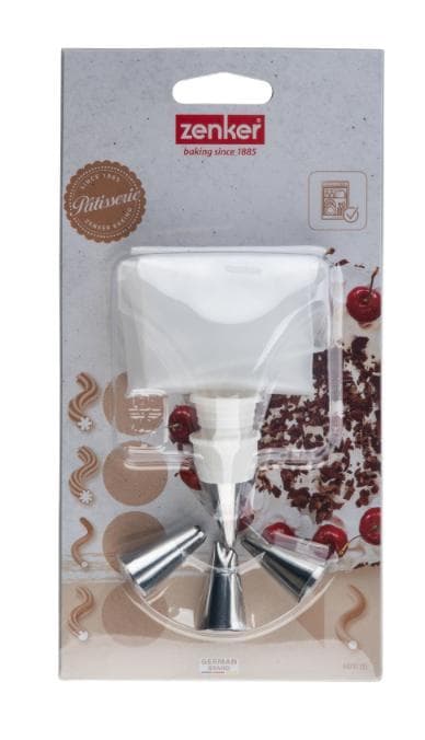 ZENKER Spritzbeutel PATISS 4Tüllen INOX