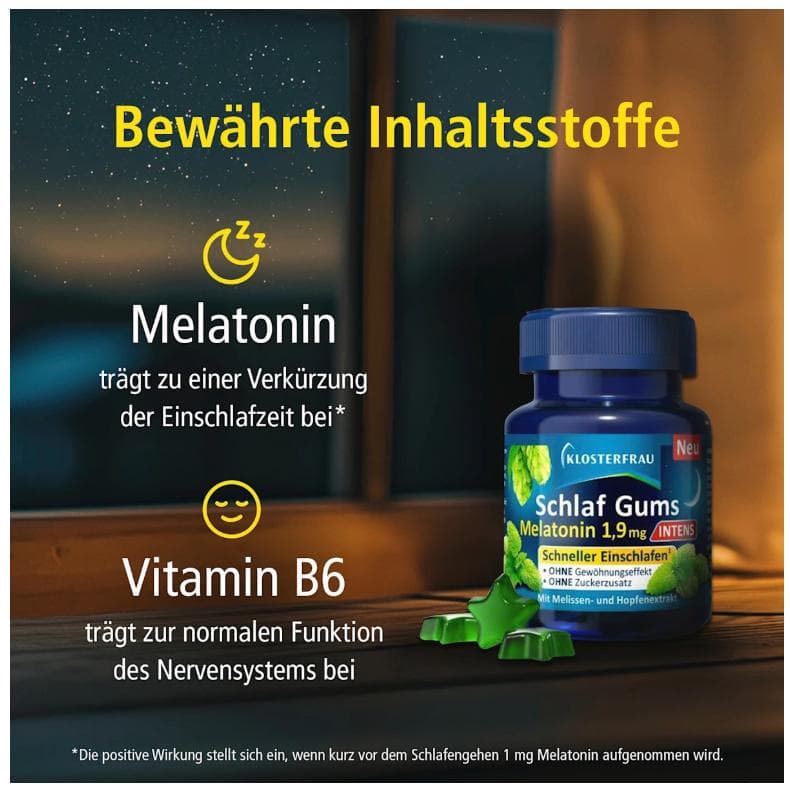 Klosterfrau Sleep Gummies with 1. 9mg Melatonin 30 Gummies