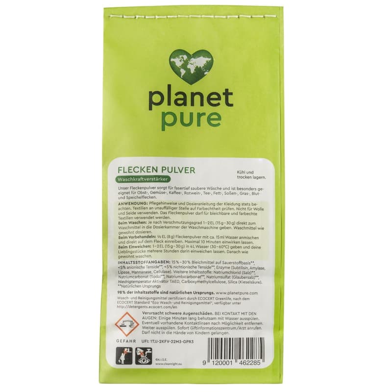 Planet Pure Fleckenpulver Waschkraftverstärker