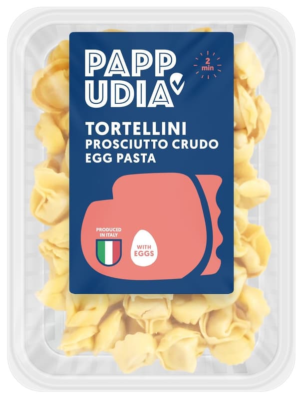 Pappudia Tortellini mit rohem Schinken – Eiernudeln