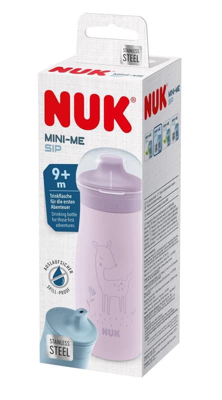 NUK Mini-Me Sip Cup Stainless Steel, Deer (Lilac)
