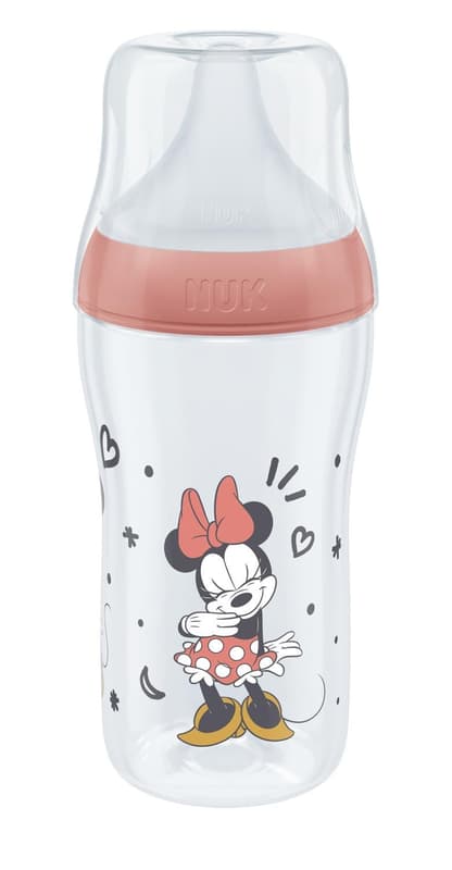 NUK Disney "Mickey/Minnie" Perfect Match PP-Flasche, 260 ml, Gr. M 3+ M, rot