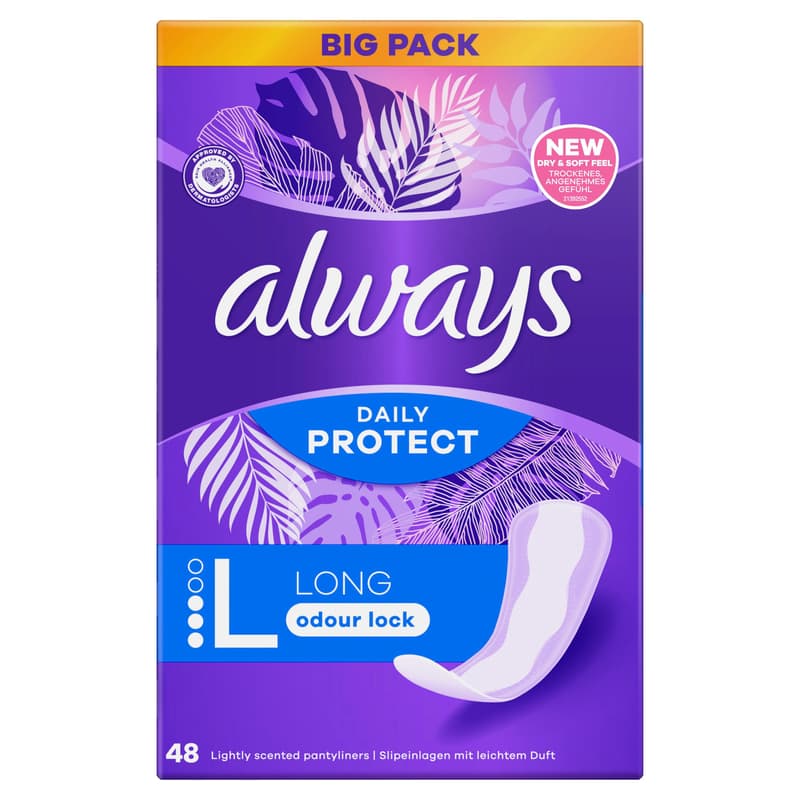 Always Daily Protect Slipeinlagen Long mit leichtem Duft